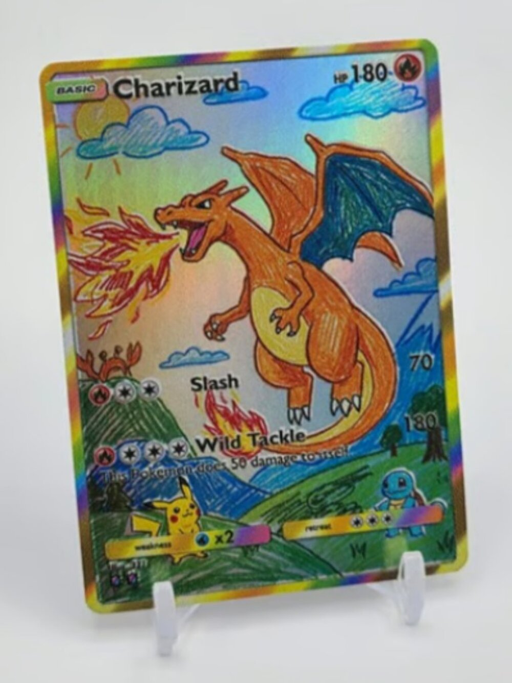 CHARIZARD Art Card READ DESCRIPTION: HOLO CHARIZARD Card CHARIZARD Pokemon Card